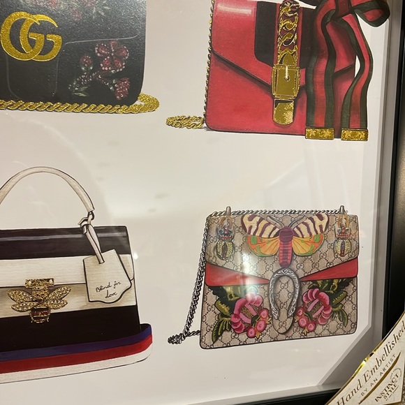 Lux fashion artwork bags framed in shadow box NWT - Picture 3 of 3